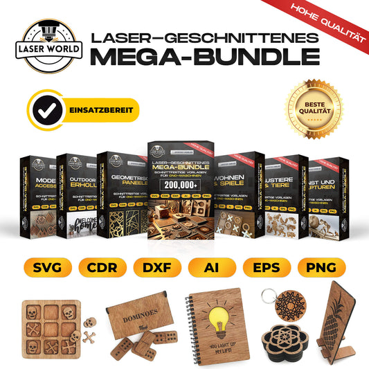 200,000+ Laser-geschnittenes Mega-bundle